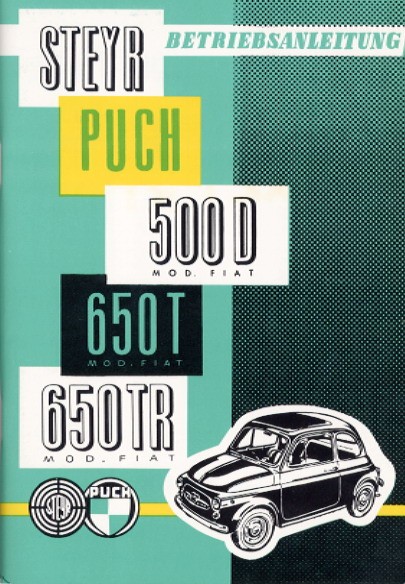 Betriebsanleitung 500D, 650T, 650TR, Europa, Stand 1967